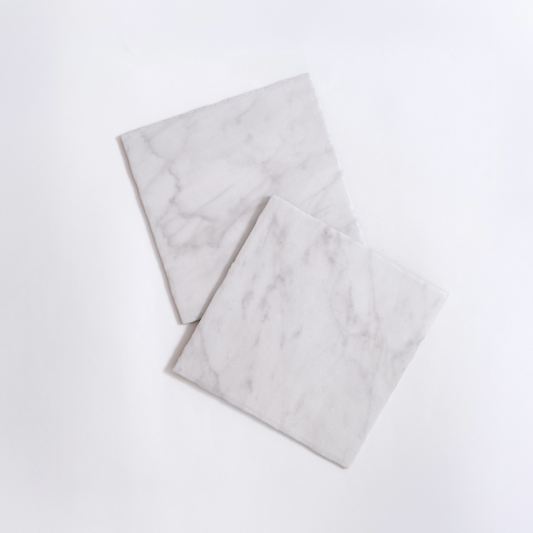 Bellara Marble-Look Porcelain Tile in White Carrara