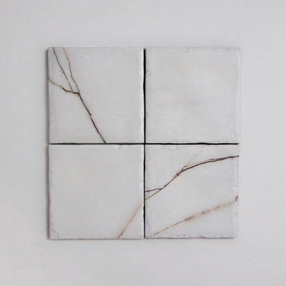 Bellara Marble-Look Porcelain Tile in Calacatta Soft