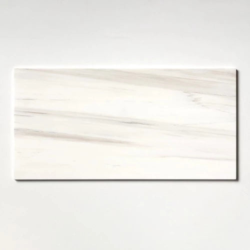 Bianco Dolomiti Honed Marble Tile 12" X 24"