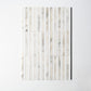 Strata Striped Marble Mosaic in Bianco Nieve 12" x 12"