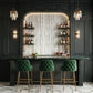 Strata Striped Marble Mosaic in Bianco Nieve & Calacatta Green 12" x 12"