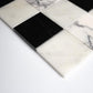 Soho Patchwork Marble Mosaic in Biarritz & Lilac & Black 4" x 4"