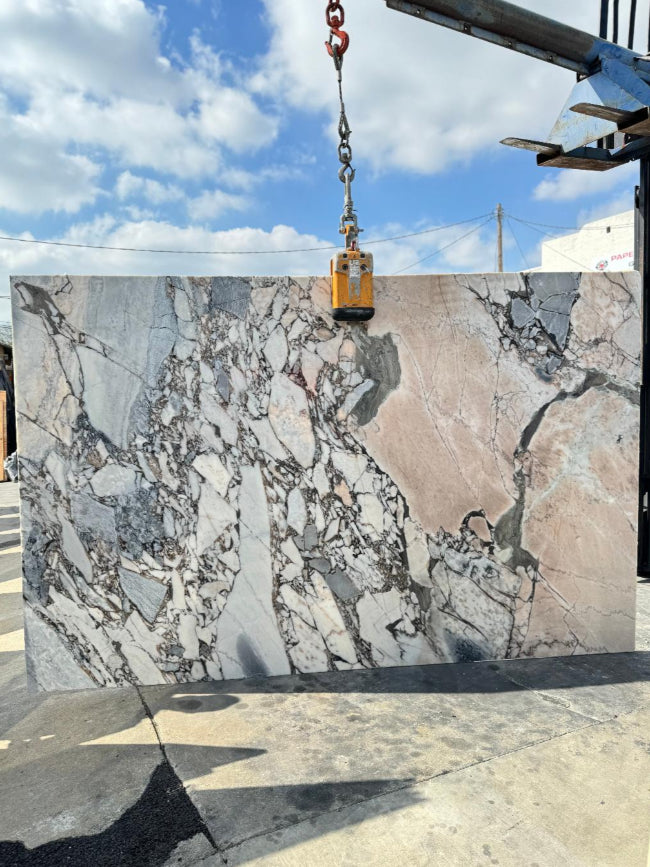 Boticelli Pink Marble in Los Angeles Slab Yard