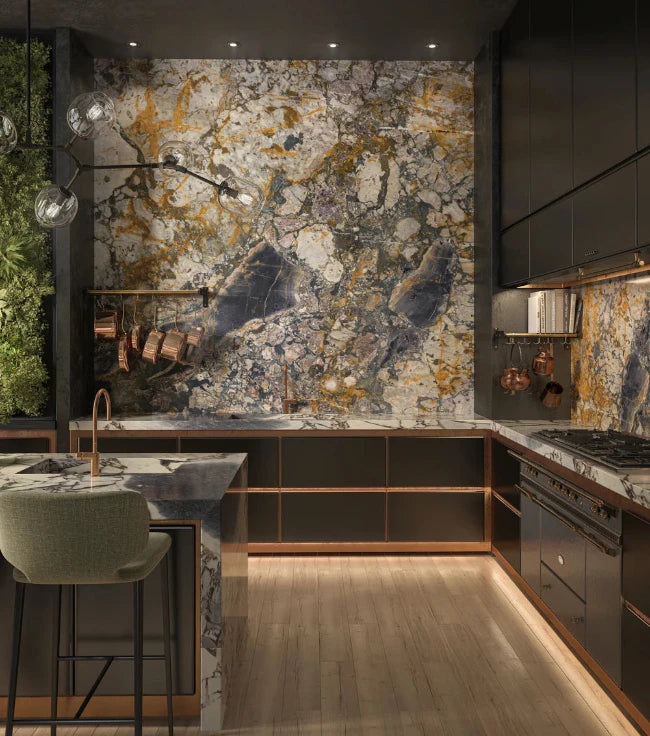 Artistic Tile Breccia De Vendome Marble Slab 3/4" Polished Stone