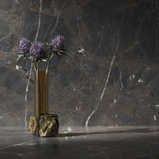 Calacatta Remora Porcelain Tile in Breccia Imperiale 24" x 48"