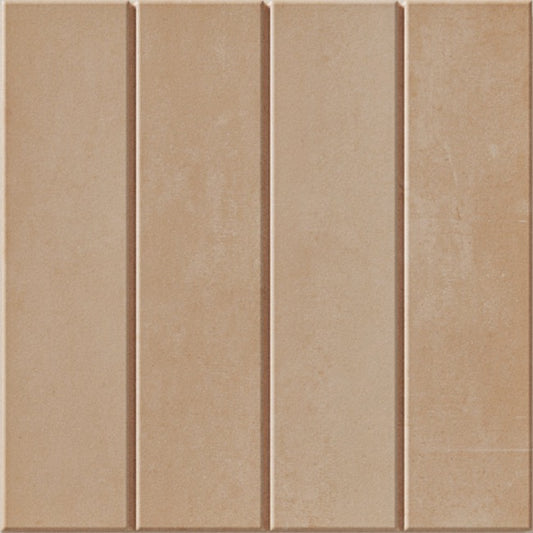 Raster Lines M Porcelain Tile in Clay