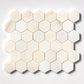 Calacatta Cream Honed Hexagon Marble Mosaic