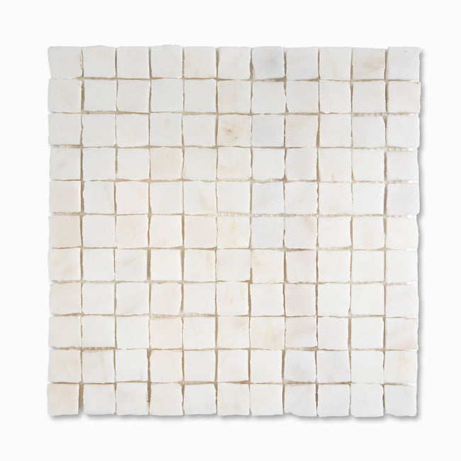 Piazza Honed Marble Mosaic in Calacatta Gold 1" x 1"