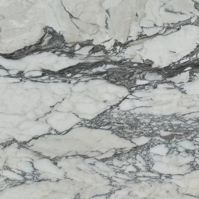 closeup of white marble with grey veining