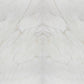 White marble book matched slab with subtle gray veining