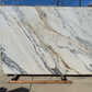White marble with grey and gold veining