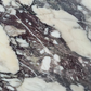 White marble with burgundy veining