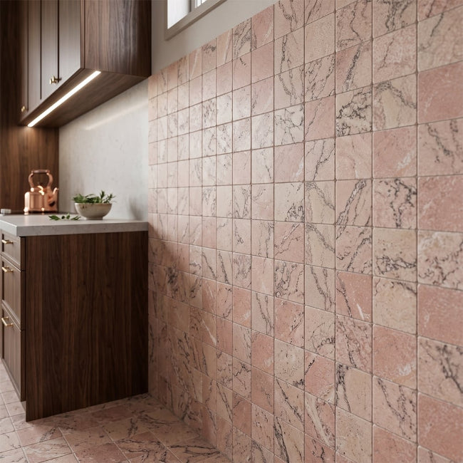 Ashford Limestone Tile in Caldera 4" x 4"