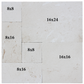 Cream Marble French Pattern Leathered Paver 3cm