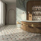 Artistic Tile Casino Royale By Donghia Bianco Antico Waterjet Mosaic Honed Stone