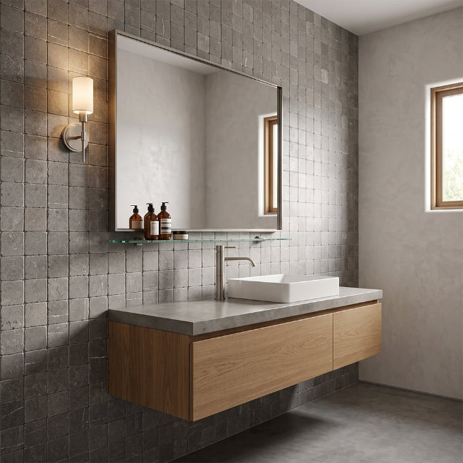 Ashford Limestone Tile in Castanea 4" x 4"
