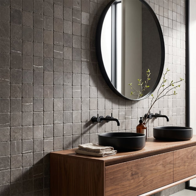 Ashford Limestone Tile in Castanea 4" x 4"