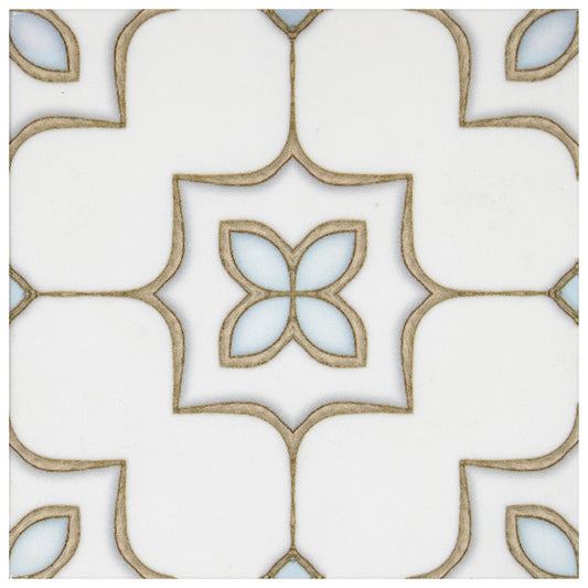 Colette in Mist Marble Tile 12" x 12"