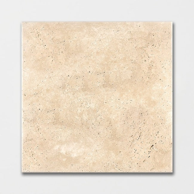 Cream Travertine Antiqued Tile 18" x 18" – Marble and Tile USA