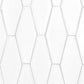 Pearl White Glossy Long Hexagon Ceramic Tile 3" x 7"