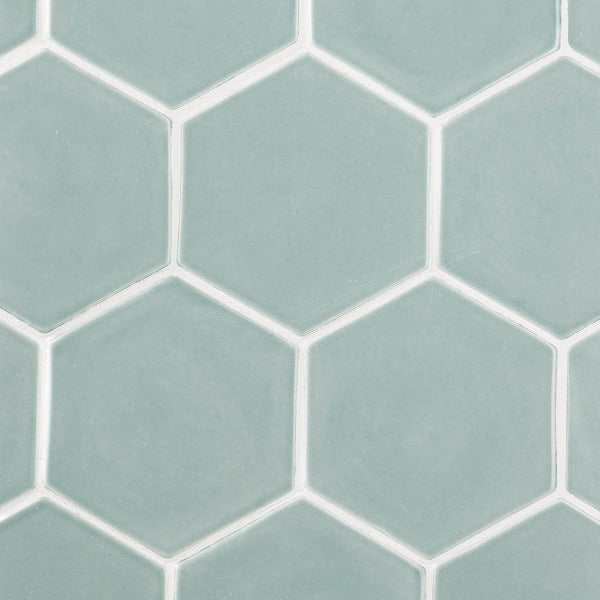 Rain Glossy Hexagon Ceramic Tile