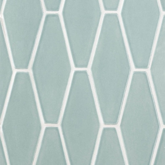 Rain Glossy Long Hexagon Ceramic Tile 3" x 7"