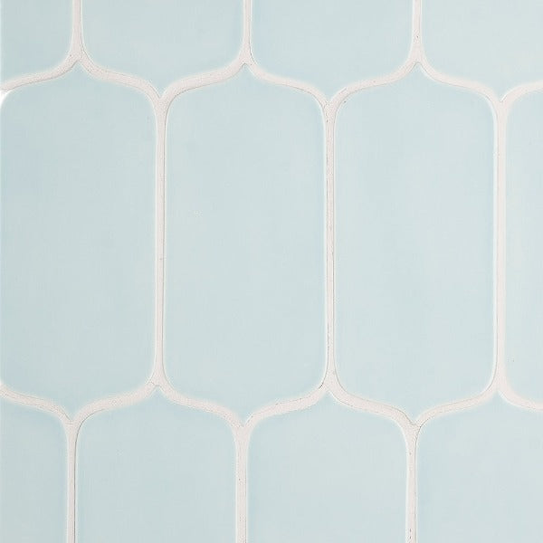 Baby Blue Glossy Tear Ceramic Tile