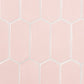 Blush Glossy Picket Ceramic Tile 3" x 6"