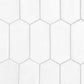 Pearl White Glossy Picket Ceramic Tile 3" x 6"