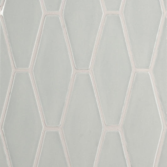 Powder Glossy Long Hexagon Ceramic Tile 3" x 7"