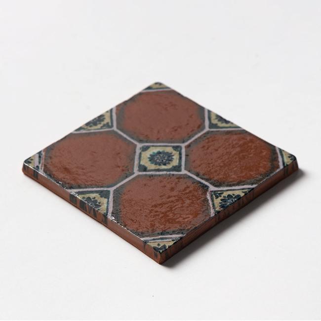 Selina Terracotta Glossy Tile in Earth 6" x 6"