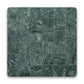 Pietra Collection in Empress Green Tumbled Marble Tile 4" x 4"