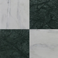 Pietra Collection in Empress Green Tumbled Marble Tile 12" x 12"