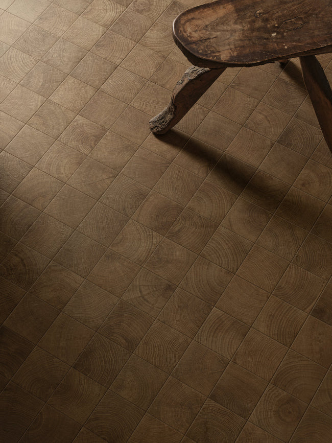 Artistic Tile End Cut Wenge Mosaic Tile Matte Porcelain