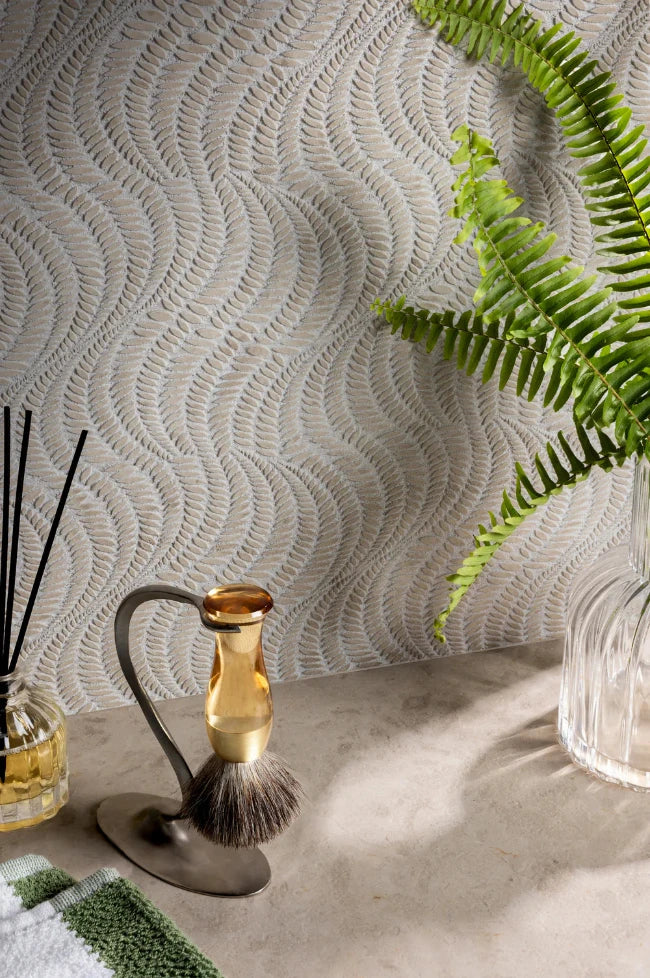 Artistic Tile Fern Barley Limestone Decorative Tile Textured Stone