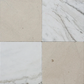 Pietra Collection in Fior di Bianca Tumbled Marble Tile 12" x 12"