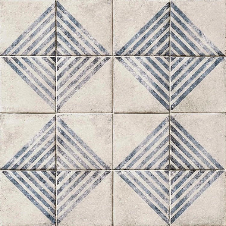 Florence 9" x 9" Decorative Tile in Blue Matte