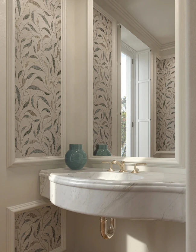 Artistic Tile Folium Leaf Waterjet Mosaic Tailored To