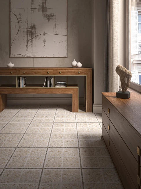 Artistic Tile Hudson Check Vanilla Onyx Mosaic Honed Stone