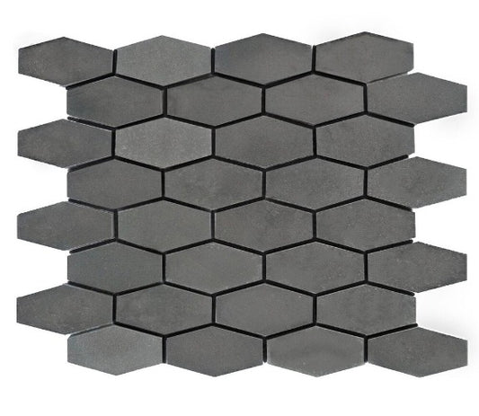 Basalt Elongated Hexagon Mosaic
