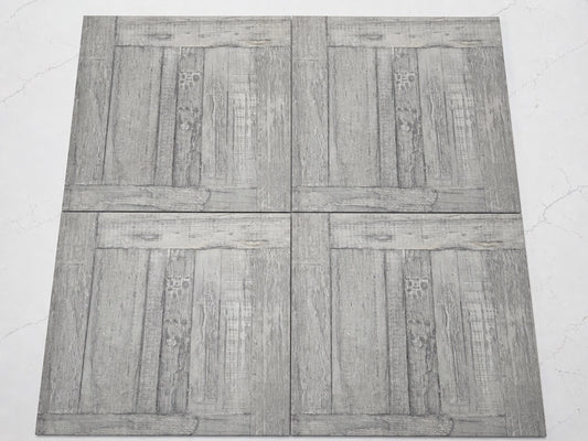 Sterling Porcelain Wood Tile in Silver Mist 24" x 24"