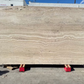 Beige travertine slab in los angeles slab yard