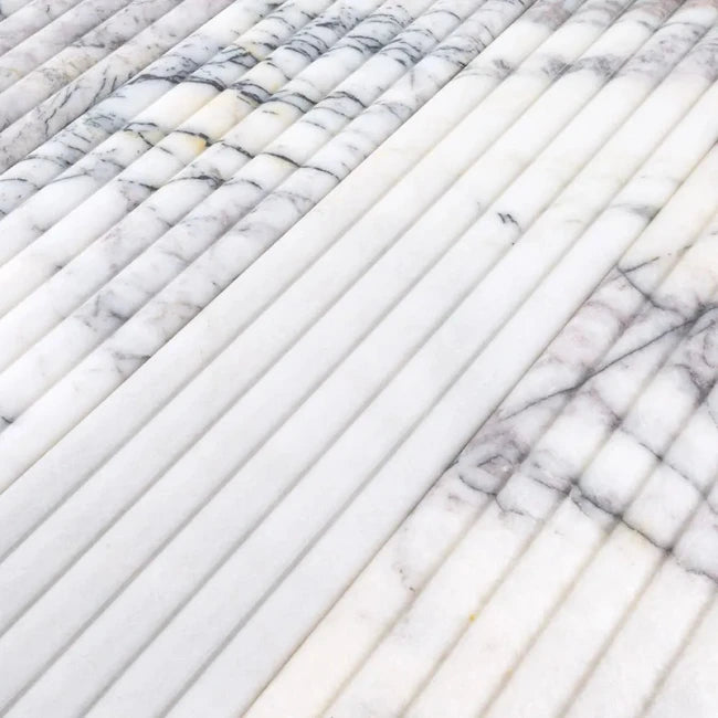 Fairbourne in Lilac Fluted Marble Tile 6" x 24"