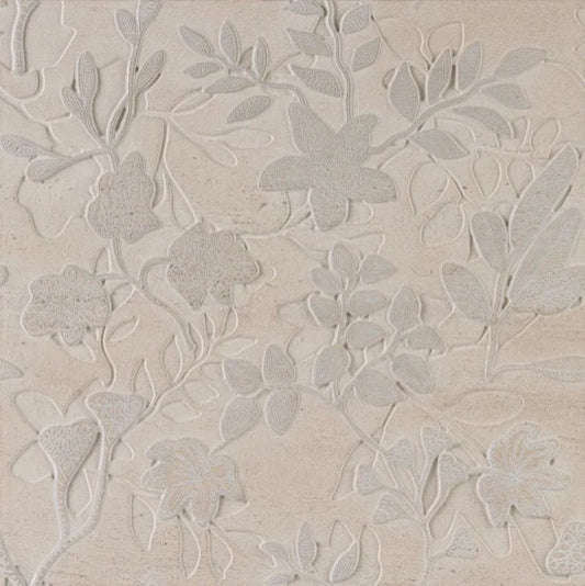 Artistic Tile Sanctuary By Lori Weitzner Moca Cream Limestone Dimensional Field
