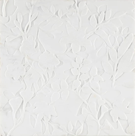 Artistic Tile Sanctuary By Lori Weitzner Volakas White Dolomite Dimensional Field