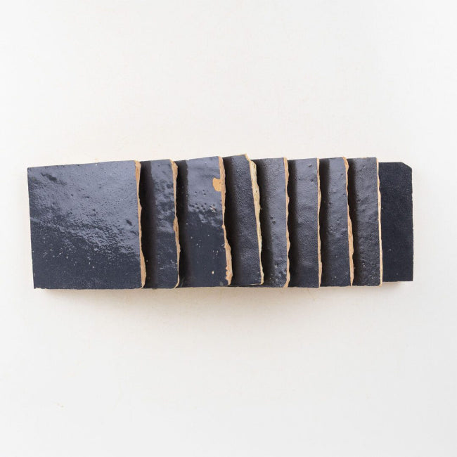 Medina Square Zellige Tile in Atlas Indigo 4" x 4"