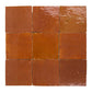 Medina Square Zellige Tile in Baked Terracotta 4" x 4"