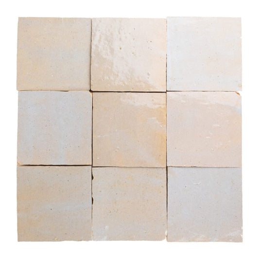 Medina Square Zellige Tile in Desert Luster 4" x 4"
