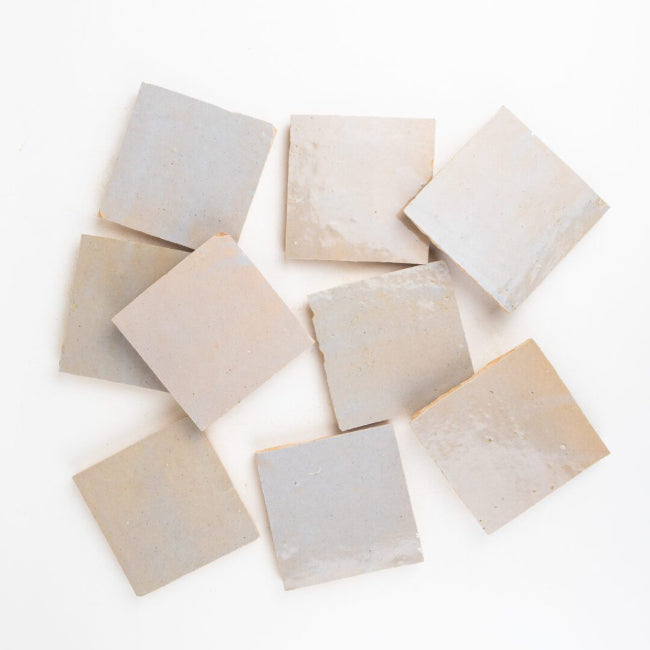 Medina Square Zellige Tile in Desert Luster 4" x 4"