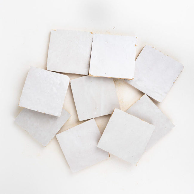 White Square Zellige Tiles